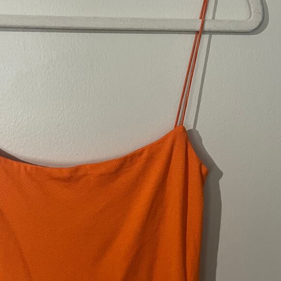 Naked Wardrobe Women’s Mini Dress Small Orange Bodycon Stretchy Going Out NWT - Picture 3 of 8